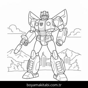 Bumblebee boyama sayfası – boyama çalışması, yaratıcılığı geliştirir