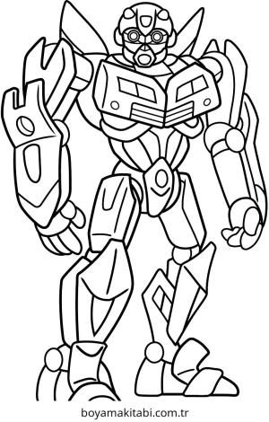 Bumblebee boyama sayfası – PDF indir, sevimli karakter