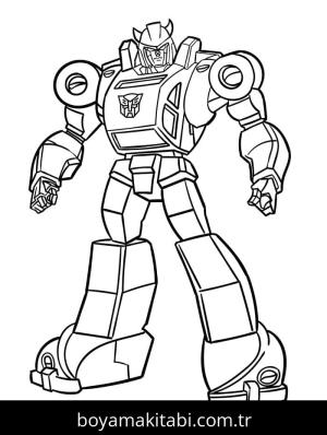 Bumblebee boyama sayfası – el becerilerini geliştirir, boyama çalışması