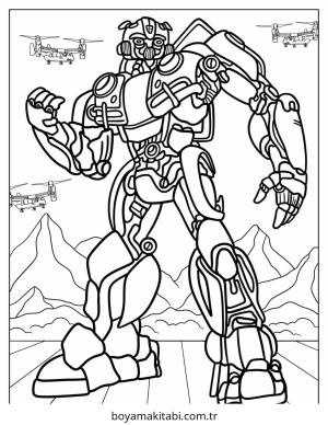 Bumblebee boyama sayfası – yaratıcılık, eğlenceli etkinlik