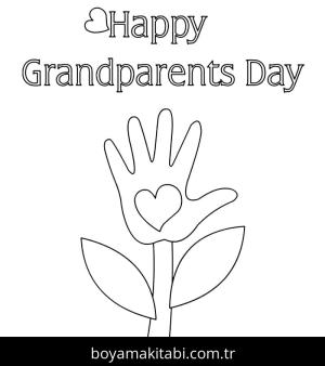 Büyükanne ve Büyükbaba Günü boyama sayfası – yaratıcılığı geliştirir, keyifli zaman