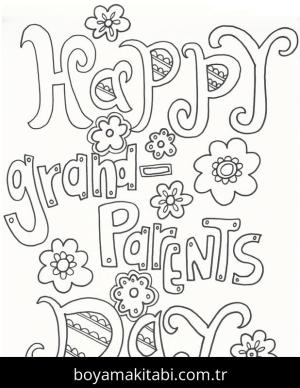 Büyükanne ve Büyükbaba Günü boyama sayfası – yaratıcılık, eğlenceli etkinlik