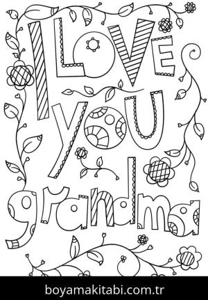 Büyükanne ve Büyükbaba Günü boyama sayfası – sanatsal çalışma, çocuklar için