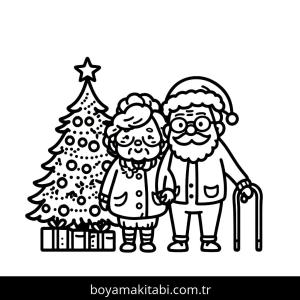 Büyükanne ve Büyükbaba boyama sayfası – eğlenceli etkinlik, el becerilerini geliştirir