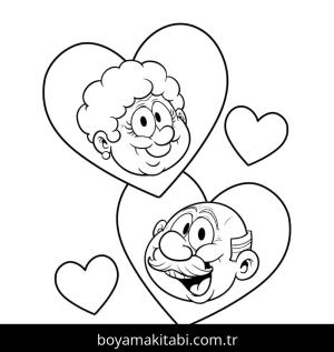 Büyükanne boyama sayfası – evde etkinlik, ücretsiz yazdır