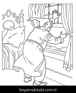 Büyükbaba boyama sayfası – okul öncesi, evde etkinlik