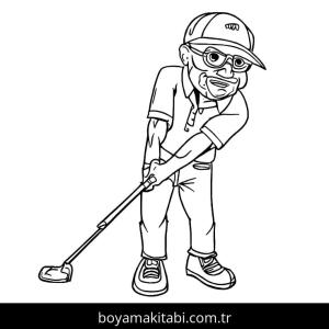 Büyükbaba boyama sayfası – sanatsal çalışma, çocuklar için