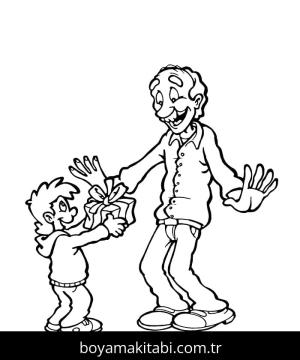 Büyükbaba boyama sayfası – boyama etkinliği, çocuk aktivitesi