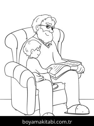 Büyükbaba boyama sayfası – ücretsiz yazdır, boyama etkinliği
