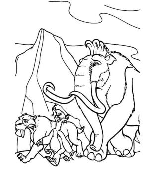 Buz Devri boyama sayfası,  coloring page, Manny ve Arkadaşları Resim, 