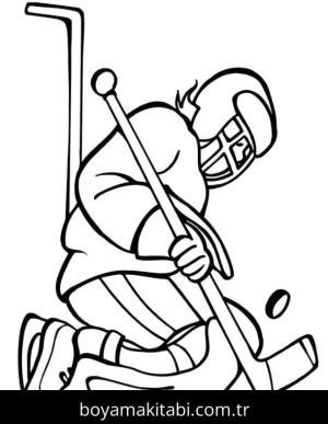 Buz Hokeyi boyama sayfası – yaratıcılık, eğlenceli etkinlik