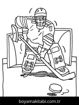 Buz Hokeyi boyama sayfası – ücretsiz yazdır, boyama etkinliği