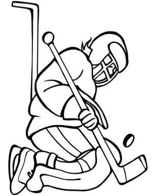 Buz Hokeyi boyama sayfası,  coloring page, Hokey oyna, 