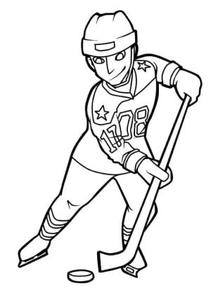 Buz Hokeyi boyama sayfası,  coloring page, Çocuklar için yazdırılabilir hokey, 