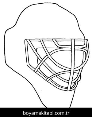 Buz Hokeyi boyama sayfası – sanatsal çalışma, çocuklar için