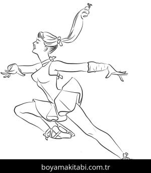 Buz Pateni boyama sayfası – boyama çalışması, yaratıcılığı geliştirir