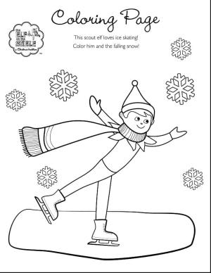 Buz Pateni boyama sayfası,  coloring page, Buz pateni elfi rafta, 