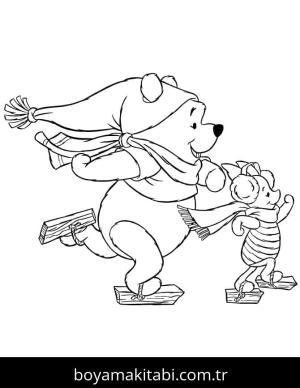 Buz Pateni boyama sayfası – kolay boyama, eğitici aktivite