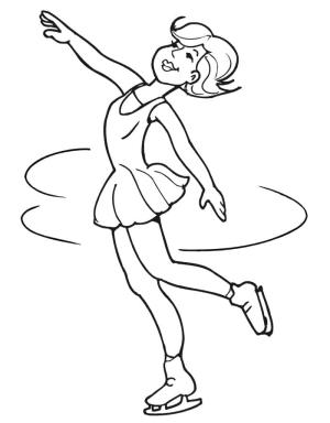 Buz Pateni boyama sayfası,  coloring page, Bayan buz pateni, 