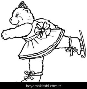 Buz Pateni boyama sayfası – el becerilerini geliştirir, boyama çalışması