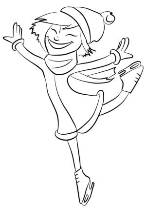 Buz Pateni boyama sayfası,  coloring page, Mutlu buz pateni, 