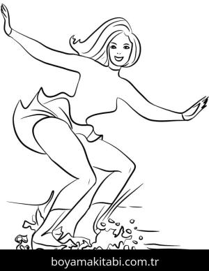 Buz Pateni boyama sayfası – eğlenceli etkinlik, el becerilerini geliştirir