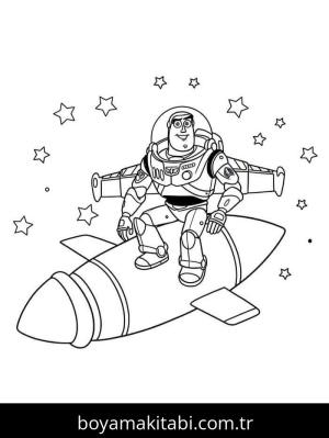 Buzz Işıkyılı (Buzz Lightyear) boyama sayfası – el becerilerini geliştirir, boyama çalışması