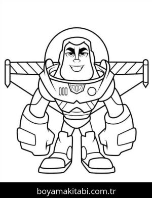 Buzz Işıkyılı (Buzz Lightyear) boyama sayfası – renkli çizimler, okul öncesi