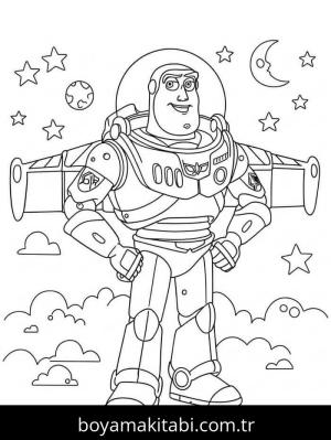Buzz Işıkyılı (Buzz Lightyear) boyama sayfası – eğlenceli etkinlik, el becerilerini geliştirir