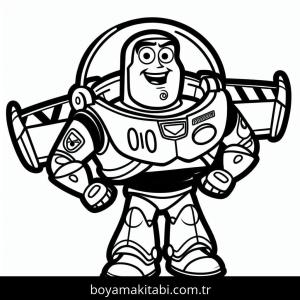 Buzz Işıkyılı (Buzz Lightyear) boyama sayfası – sevimli karakter, sanatsal çalışma