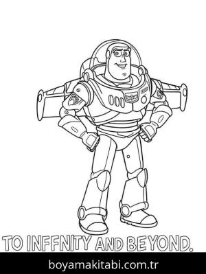 Buzz Işıkyılı (Buzz Lightyear) boyama sayfası – çocuklar için, çizgi film temalı