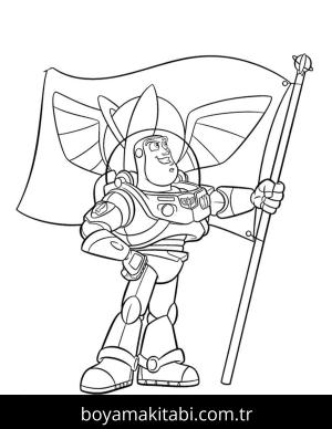 Buzz Işıkyılı (Buzz Lightyear) boyama sayfası – kolay boyama, eğitici aktivite