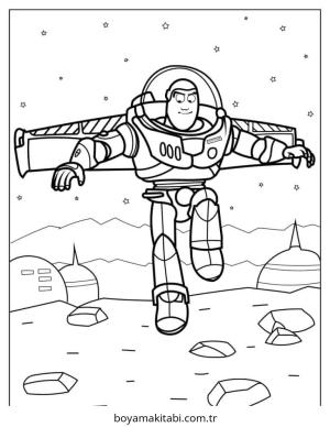 Buzz Lightyear boyama sayfası – eğlenceli etkinlik, el becerilerini geliştirir
