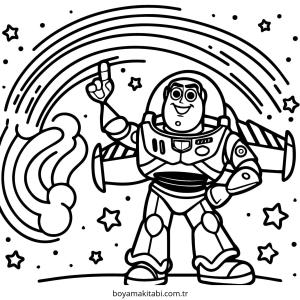 Buzz Lightyear boyama sayfası – PDF indir, sevimli karakter