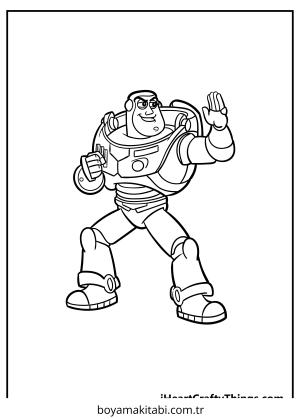 Buzz Lightyear boyama sayfası – PDF indir, sevimli karakter