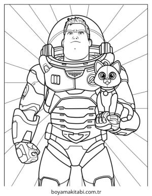 Buzz Lightyear boyama sayfası – kolay boyama, eğitici aktivite
