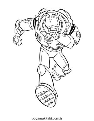Buzz Lightyear boyama sayfası – basit çizim, kolay boyama