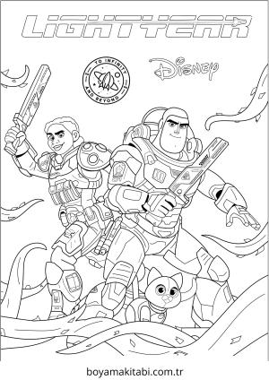 Buzz Lightyear boyama sayfası – boyama çalışması, yaratıcılığı geliştirir
