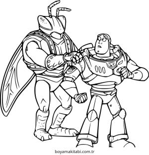 Buzz Lightyear boyama sayfası – kolay boyama, eğitici aktivite