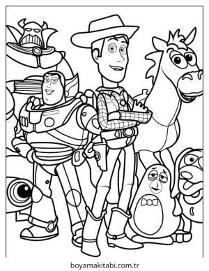 Buzz Lightyear boyama sayfası – sanatsal çalışma, çocuklar için