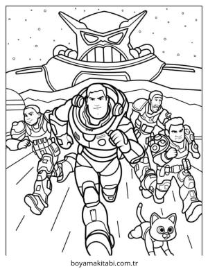 Buzz Lightyear boyama sayfası – el becerilerini geliştirir, boyama çalışması