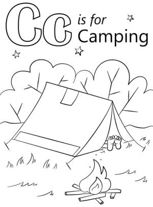 C Harfi boyama sayfası,  coloring page, Kamp Harf C, 