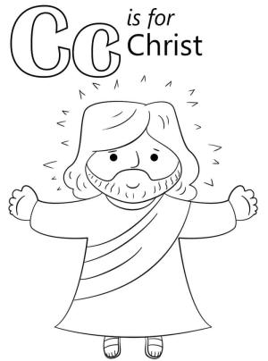 C Harfi boyama sayfası,  coloring page, Mesih C Harfi, 