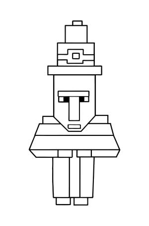 Cadı boyama sayfası,  coloring page, Minecraft Cadı, 