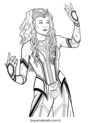 Cadı boyama sayfası – eğitici aktivite, yaratıcılık