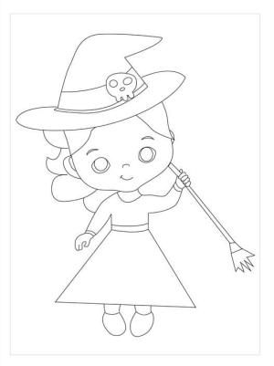 Cadı boyama sayfası,  coloring page, Küçük Cadı, 