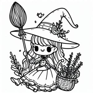 Cadı boyama sayfası,  coloring page, Cadılar Bayramı Cadısı resmi çiz, 