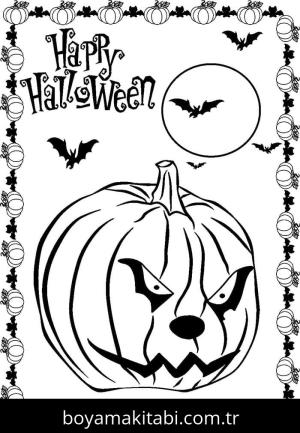Cadılar Bayramı (Halloween) boyama sayfası – evde etkinlik, ücretsiz yazdır