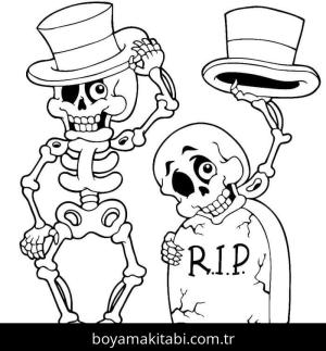 Cadılar Bayramı (Halloween) boyama sayfası – eğlenceli etkinlik, el becerilerini geliştirir