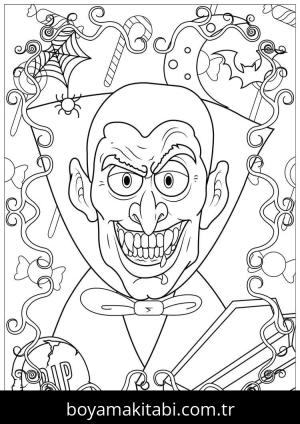 Cadılar Bayramı (Halloween) boyama sayfası – çocuk aktivitesi, PDF indir